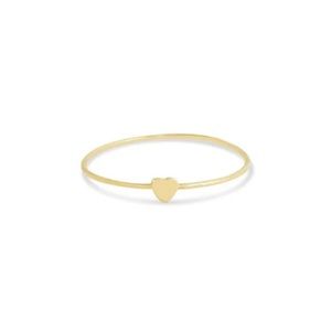 14k Solid gold Heart Ring 5.75 Gold Dainty Stackable